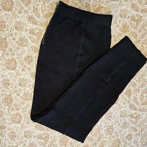 J. Crew Black Leggings with Zipper Detail